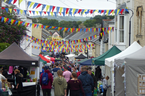 Pilton Street decorated for the festival